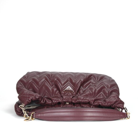 Guess Eda Large Hobo Bag - Burgundy - Picture 8 of 10